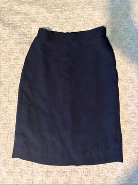 Classic Navy Pencil Skirt - Women's Tailored Work Skirt